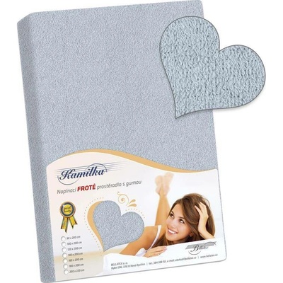 Bellatex Froté prostěradlo šedé 90x200x40