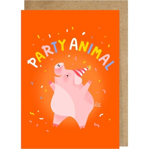  Картичка Party animal - Оранжева (CGGC056)