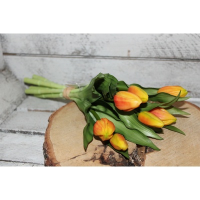 Rosa Umělé tulipány – svazek 7 poupat Barva: Oranžová