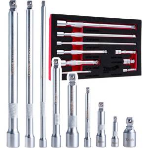 Tvardy Комплект универсални шарнирни накрайници CrV 1/4" 3/8" 1/2" 9 броя 61596 (T00131)