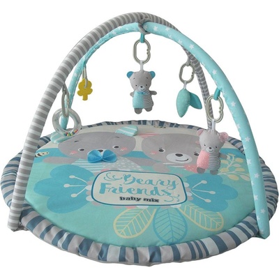 BABY ONO Hracia podložka Baby mix Medvedíkovia s hrkálkami