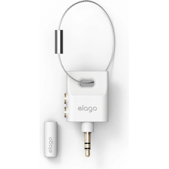 elago Аудио разклонител (сплитер) за мобилни устройства с 3.5 мм стерео-жак - Elago Keyring Splitter (бял) (EEA-SPL-WH)