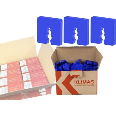 Klimas Wkret-Met 1 Kartón (8x50ks) - 8mm Dištančné podložky 50x50mm - PVC