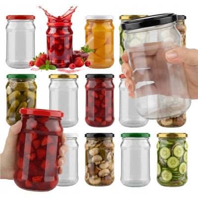 Sklenená fľaša Bimberek 315 ml, priehľadná, na džemy a zaváraniny