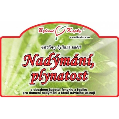 Bylinné kapky Nadúvanie plynatosť bylinné kvapky tinktúra 50 ml