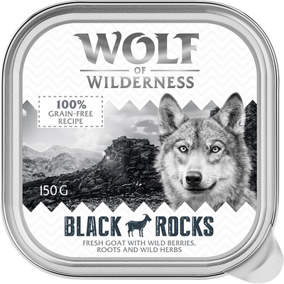 Wolf of Wilderness Adult vaničky Black Rocks kozie 6 x 150 g