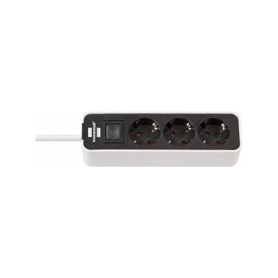 brennenstuhl Ecolor ext. socket 3. way white/black 1, 5m