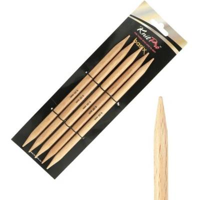 Dřevěné ponožkové jehlice Knitpro Basix Birch 20 cm 9 mm