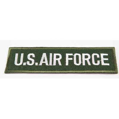 Nažehľovacia záplata - U.S. AIR FORCE - rozmer 12 cm x 3 cm - khaki