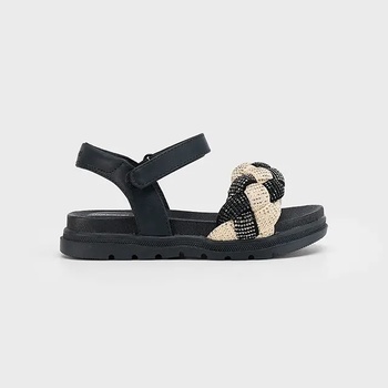 Mayoral Сандали с плитка блясък в черен цвят за мини момиче Майорал