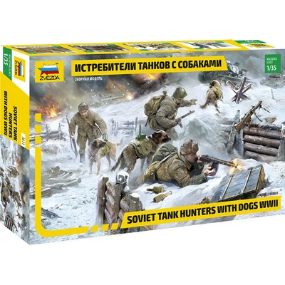 Zvezda Soviet Tank Hunters with Dogs 1:35