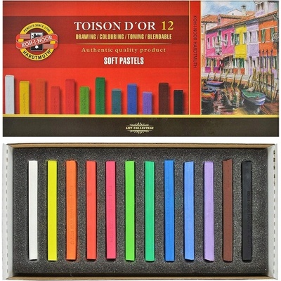 KOH-I-NOOR Toisor D'or Soft pastels sada suchých pastelov 12 ks