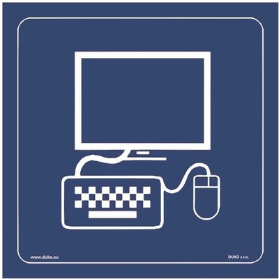 DUKO INTERNET symbol modrý Formát: 150 x 150 mm