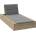 vidaXL Шезлонг с плаваща възглавница Beige Poly Rattan (4104205)