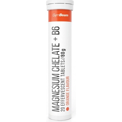 GymBeam Magnézium chelát + B6 1430 g 20 tabliet pomaranč