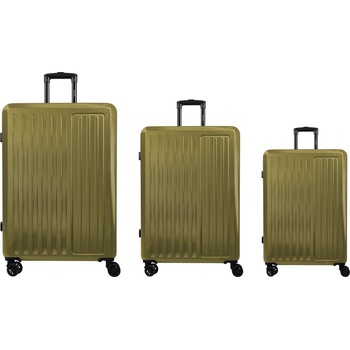 EUROCOM Комплект куфари Pierre Cardin, 3 броя, тъмнозелен (34596-А-ТЗЕЛЕН)