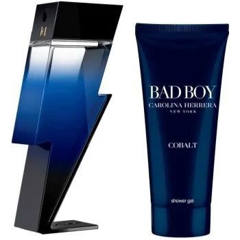 Carolina Herrera Bad Boy Cobalt Подаръчен комплект, парфюмна вода 50ml + душ гел 100ml, мъже