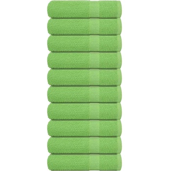 vidaXL Кърпи за баня 10 бр ябълковозелени 100x150см 360 gsm 100% памук (137030)