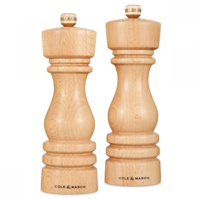Комплект мелнички за сол и пипер LONDON - 18 см. - цвят натурален (Cole & Mason H 233008)