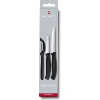 Victorinox Комплект ножове и белачка Victorinox Swiss Classic, 3 части, черен (6.7113.31)
