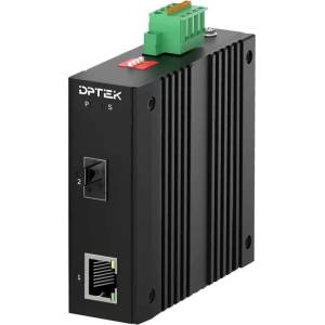 DPTEK Индустриален медиа конвертор 1x10-100-1000Base-T RJ45 + 1x100-1000Base-X SFP, Din-rail, DPTEK (DK-MC10G-E)