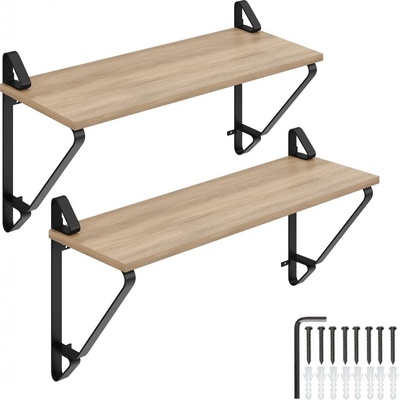 tectake 2 závěsné police Irvine - Industrial Wood Light, Dub Sonoma – Zboží Mobilmania
