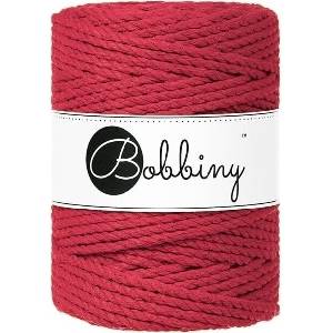 Bobbiny 3PLY Macramé Rope 5 mm 100 m Classic Red юта (TX-E056)
