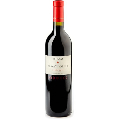Amosa Červené Alazani Valley Saperavi gruzínské polosladké červené 2021 11,5% 0,75 l (holá láhev)