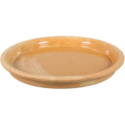 Miska pod kvetináč Disko, ⌀ 28 cm, 3,4 cm, pálená hlina, terakota s béžovým melírom 002228BM
