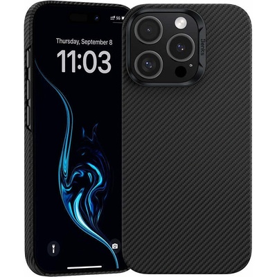 Benks Кевларен кейс с MagSafe за iPhone 16 Pro - Benks Magnetic Armor Air Kevlar Case 600D (черен-сив)