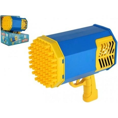 Bublifuk pištole s náplňou plast 22cm na batérie so svetlom v krabici 23x25x14cm