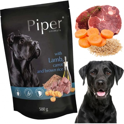 Piper Adult s jahňacinou, mrkvou a hnedou ryžou 500 g