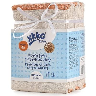 KIKKO Viacvrstvové plienky XKKO Organic Natural Infant 6 ks