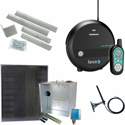 Fencee Prémiová súprava solárneho plota - Kompletný prenosný box + 3J inteligentný napájací zdroj, 40 W panel