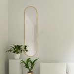 Baltica Design - Стенно огледало TINY BORDER 155x40 cm златно (DB0030)