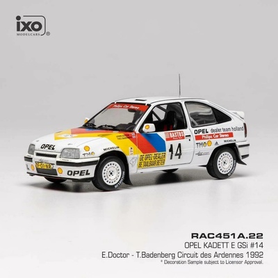 IXO Opel Kadett E GSI Circuit des Ardennes 1992 14 Doctor Badenberg 1:43