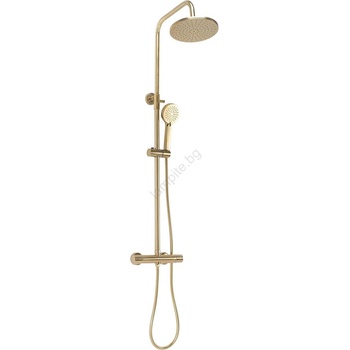 Rea Rea-p2323 - Комплект за душ с термостатен смесител parot, четкано злато (re0014)
