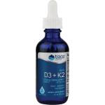 Trace Minerals Следи от минерали йонен D3 + K2, йонизиран D3 + K2, 5000 IU + 125 g, 59 ml