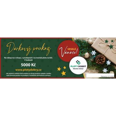 Dárkový poukaz v hodnotě 5000 Kč | Pletiva Dobrý