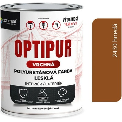 Optipur U2081 Vrchná polyuretanová farba lesklá 0,7 l hnedá