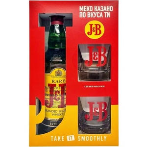 J&B Rare with two glasses 700 ml