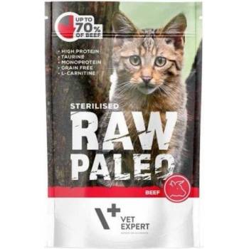 VetExpert Raw Paleo Cat Sterilised Adult Beef - пауч за кастрирани котки, без зърно, с говеждо месо, 100 гр, Vet Expert - Полша