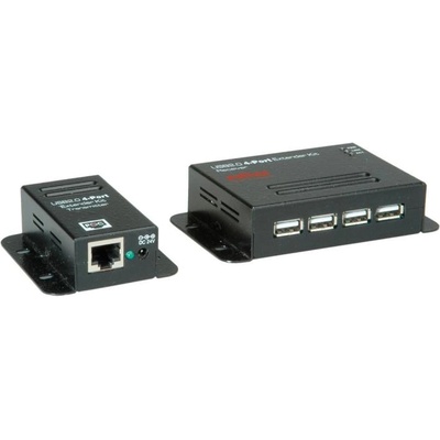 Roline 12.04. 1101 : : USB 2.0 екстендър, RJ-45, PoC, 4x USB, макс. 50.0 м (12.04.1101)
