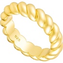 Olivie Strieborný prsteň CROISSANT GOLD 8799