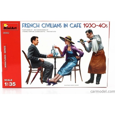 Miniart Figures French Civilians In Cafe 1930-40s/ 1:35