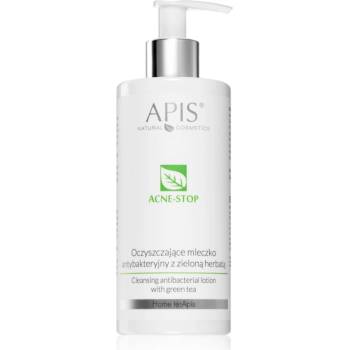 APIS NATURAL COSMETICS Acne-Stop Home TerApis почистващо и отстраняващо грим мляко със зелен чай 300ml