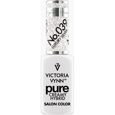 VICTORIA VYNN Hybridní gel lak PURE CREAMY HYBRID 039 Luxury Silver 8 ml
