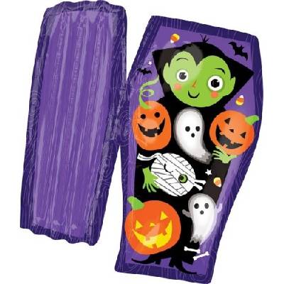 Foliový multi balonek halloween otevřená rakev 76 x 78 cm