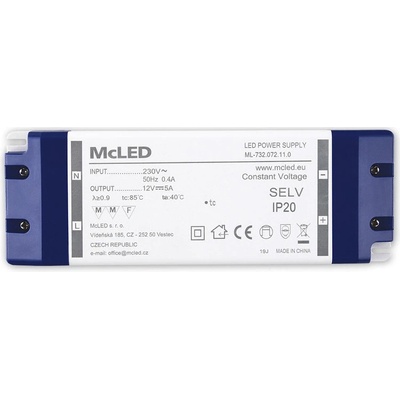 McLED LED transformátor 12V/60W ML-732.072.11.0