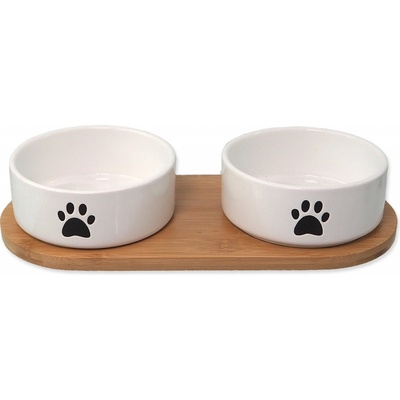DOG FANTASY keramické misky s podtáckou 2x400 ml